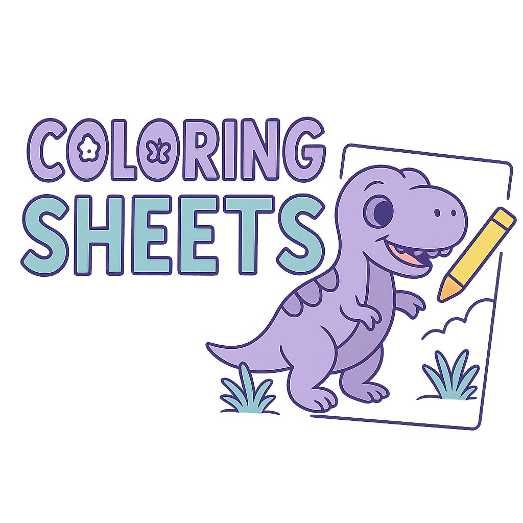 Coloring sheets collection icon