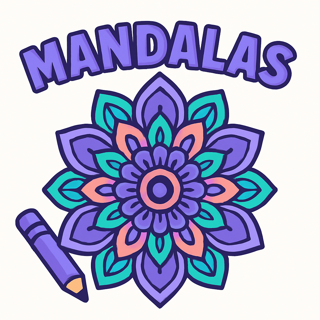 Mandala coloring pages collection icon